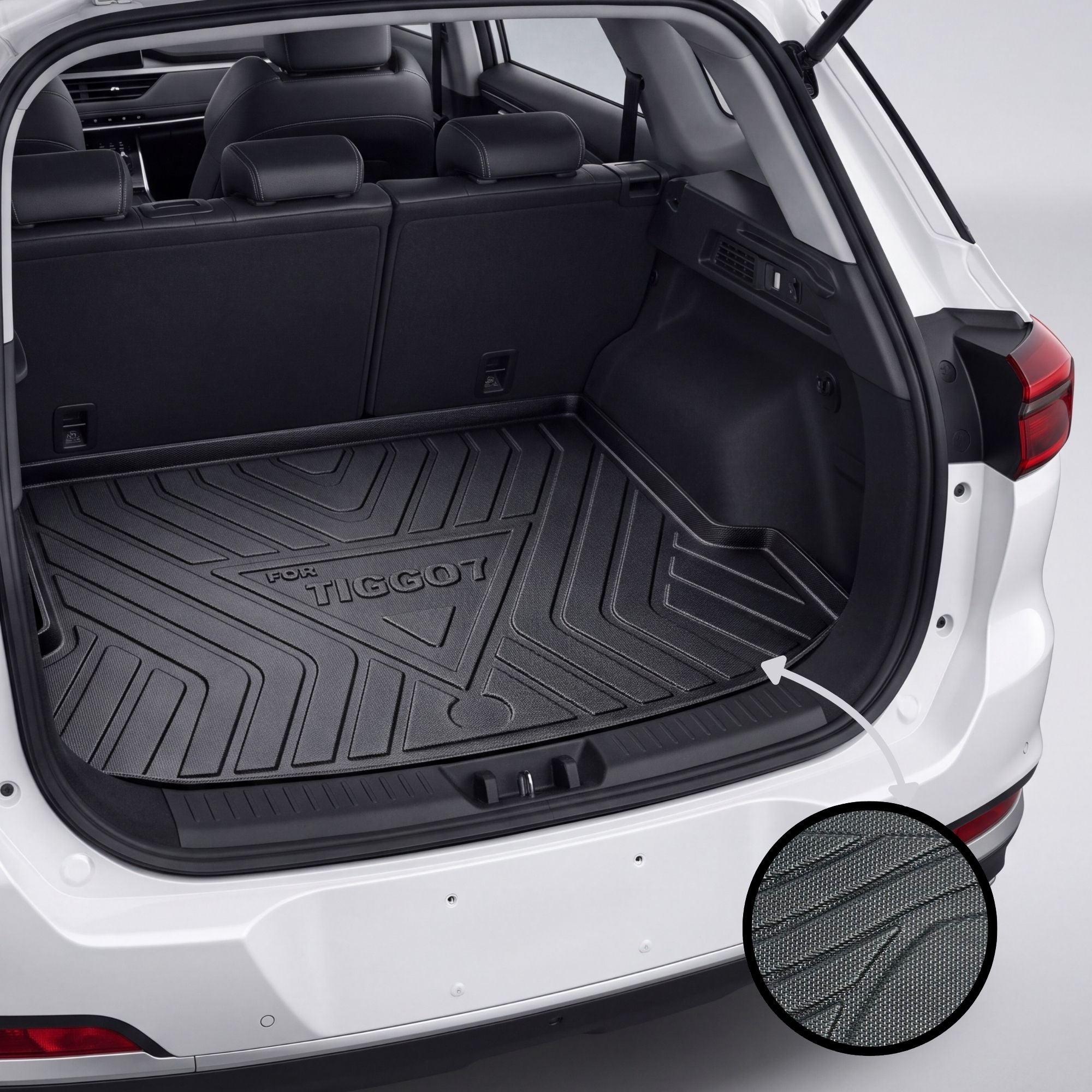 Chery Tiggo 7 2024-2026 TPE Trunk Mat – Diggi Tray Boot Liner, Custom Fit Waterproof | Haseen