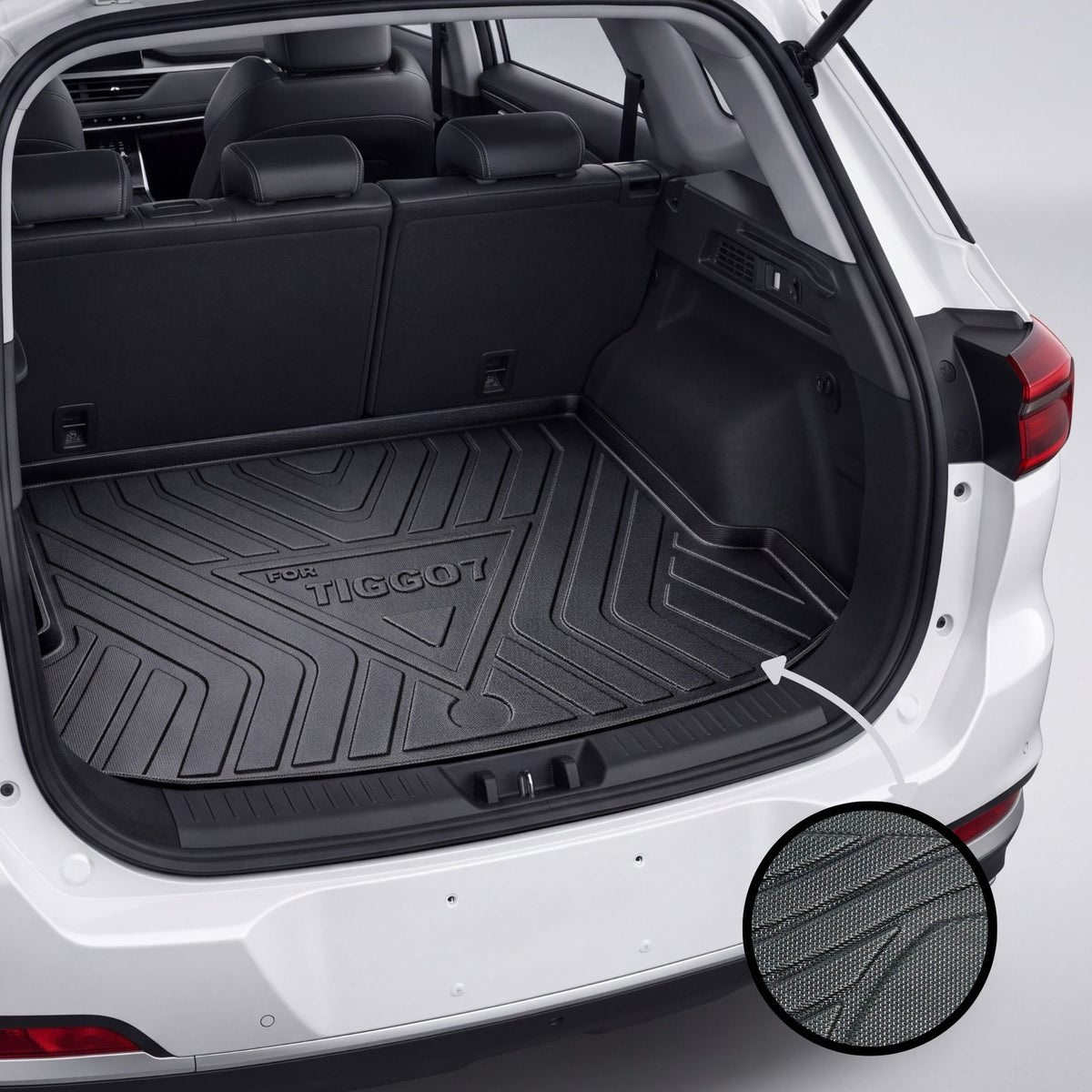 Chery Tiggo 7 2024-2026 TPE Trunk Mat – Diggi Tray Boot Liner, Custom Fit Waterproof | Haseen