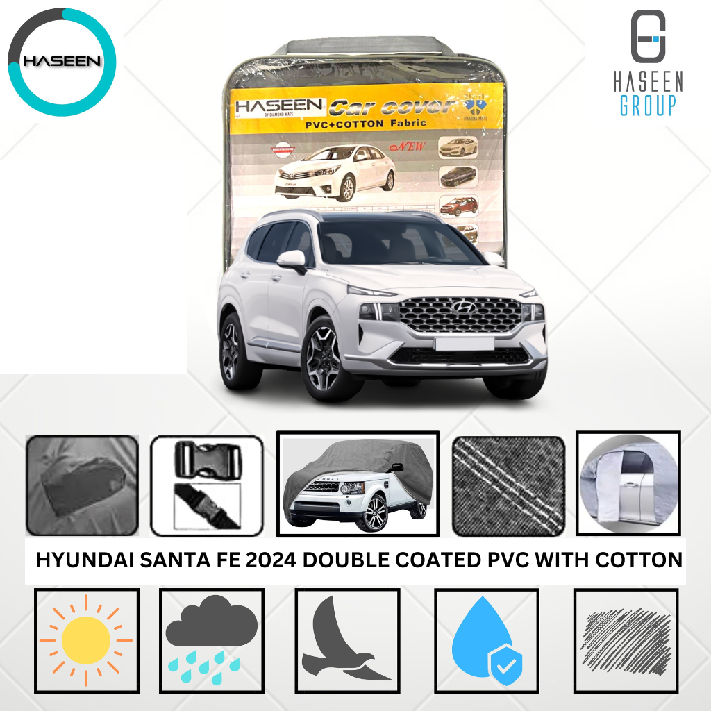 HYUNDAI SANTA FE NEW 2024 DOUBLE COAT PVC WITH COTTON CAR COVER