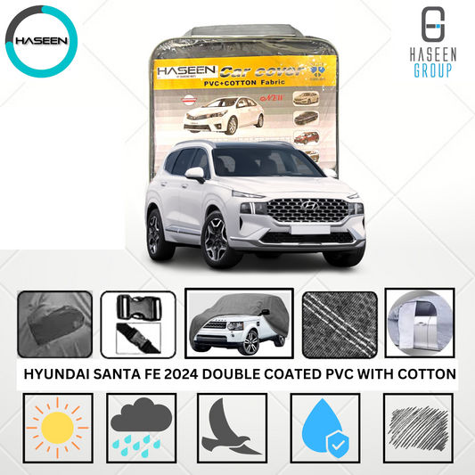 HYUNDAI SANTA FE NEW 2024 DOUBLE COAT PVC WITH COTTON CAR COVER