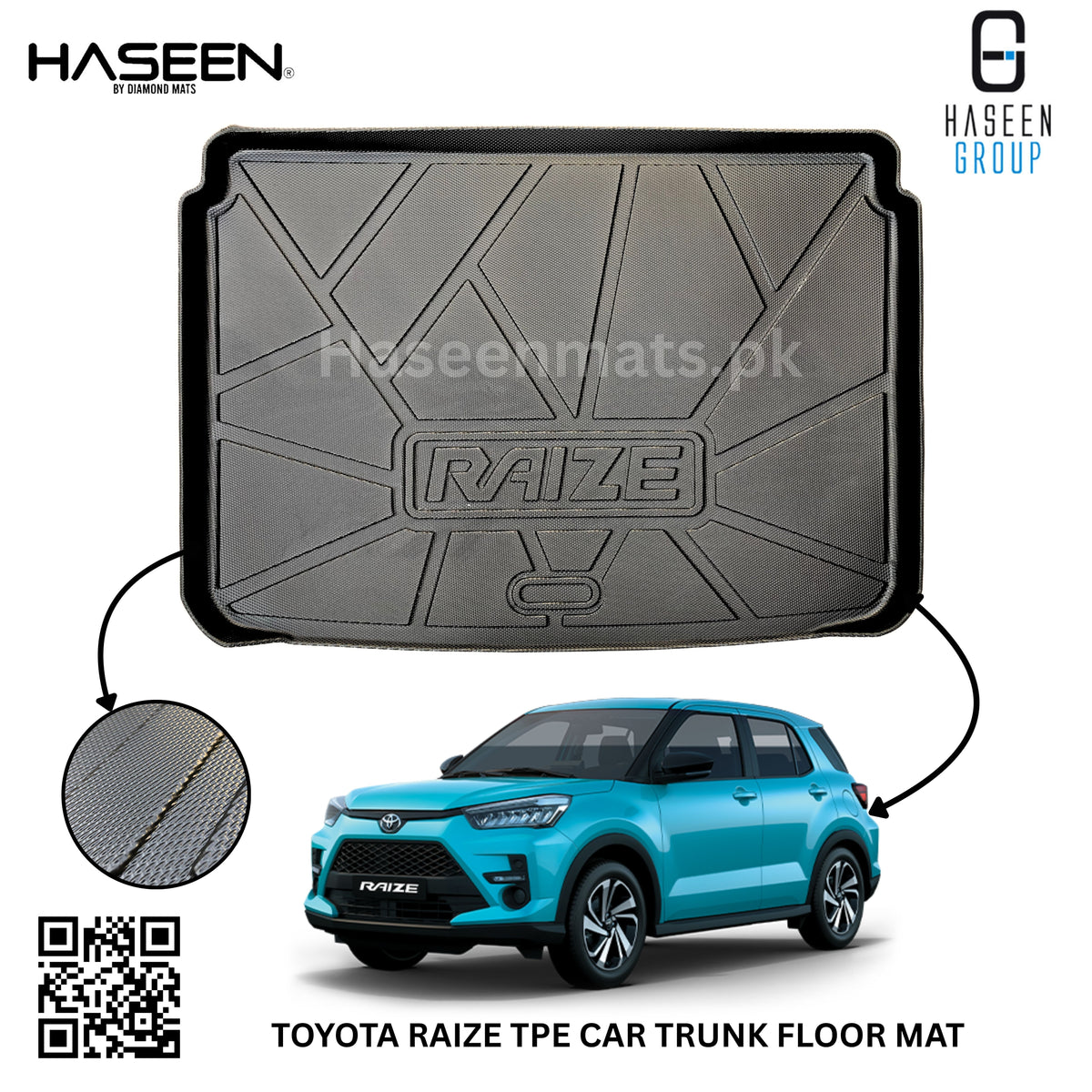 TOYOTA RAIZE NEW 2020-2025 CAR TRUNK PLASTIC MAT
