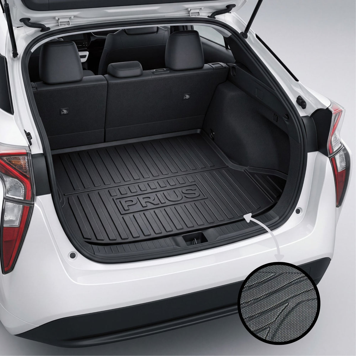 Toyota Prius Hybrid 2014-2026 TPE Trunk Mat – Diggi Tray Boot Liner, Custom Fit Waterproof | Haseen
