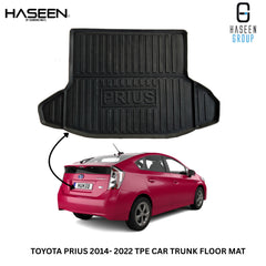 Custom-fit trunk mat for Toyota Prius Hybrid 2025 – durable, waterproof, anti-slip cargo liner designed to protect the boot area, easy to clean, long-lasting, and perfectly shaped for Prius Hybrid trunk space.
