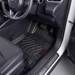 Haseen Toyota Corolla Cross 9D TPE car floor mats installed – black heavy duty custom fit mats, Pakistan