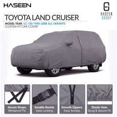 Toyota Land Cruiser LC100 Car Top Cover – Waterproof PVC + Cotton, Dustproof Scratchproof | Haseen Spark
