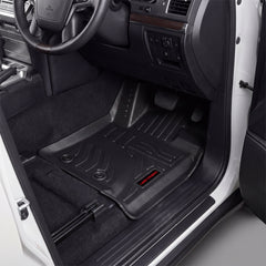 Haseen Toyota Land Cruiser 9D TPE car floor mats installed – black heavy duty custom fit mats, Pakistan