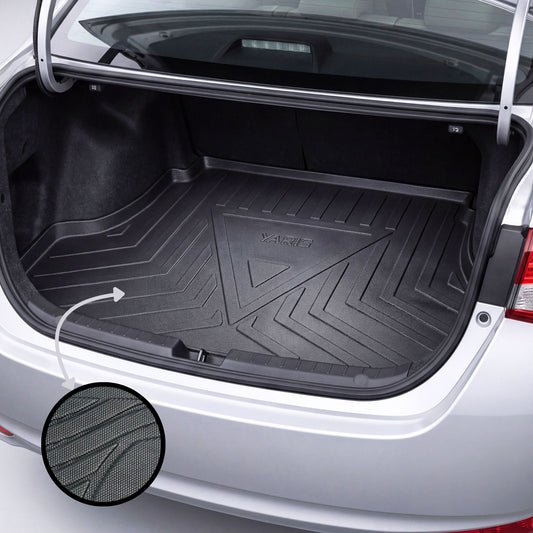 Toyota Yaris 2019-2026 TPE Trunk Mat – Diggi Tray Boot Liner, Custom Fit Waterproof | Haseen