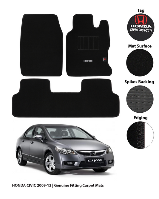 HONDA CIVIC 2009-2012 REBORN PREMIUM CARPET CAR FLOOR MAT