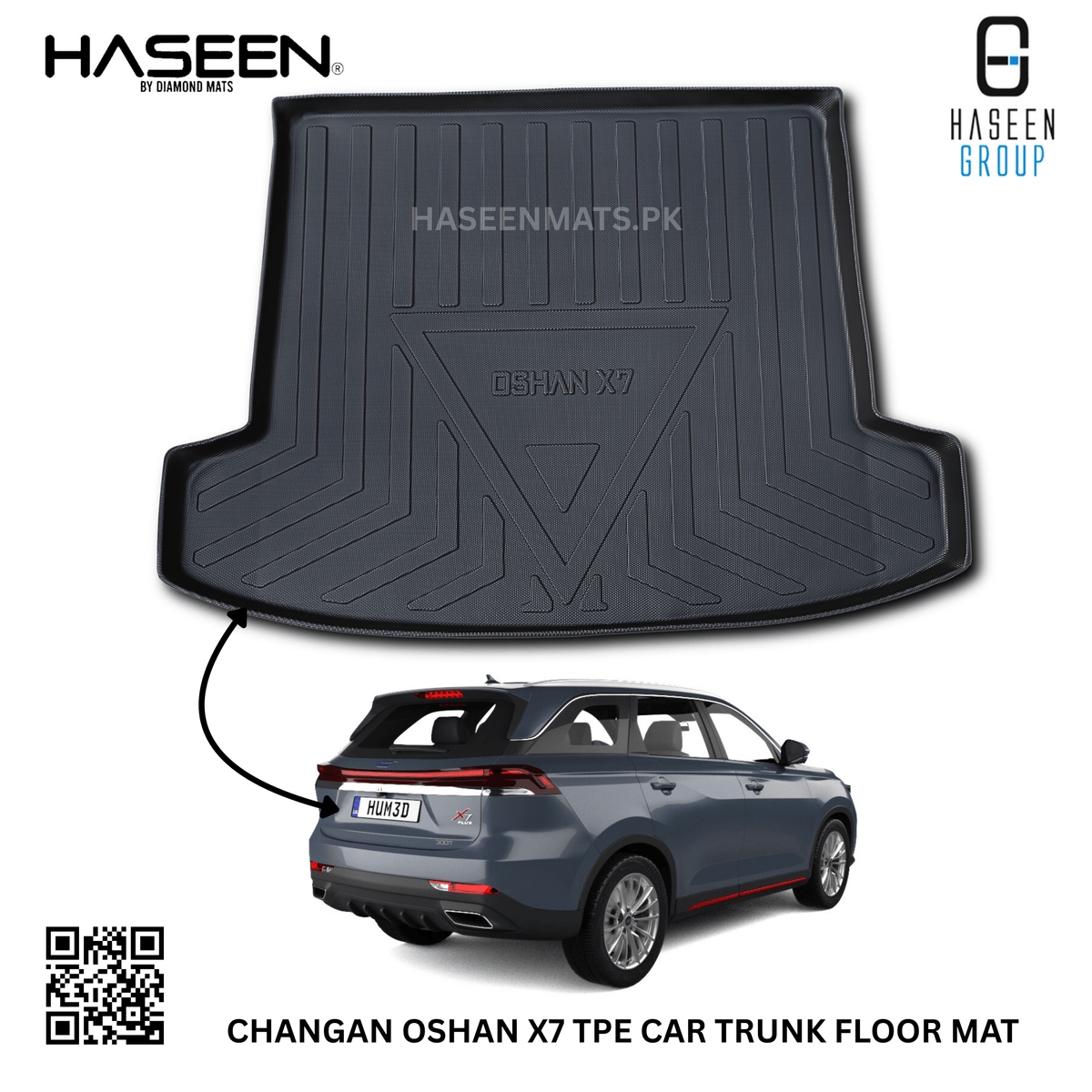 CHANGAN OSHAN X7 2022-2025 TPE PLASTIC CAR TRUNK MAT